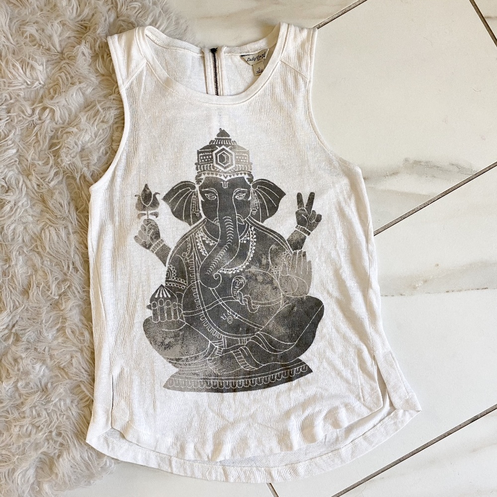 LUCKY BRAND Buddha Elephant Tank Top